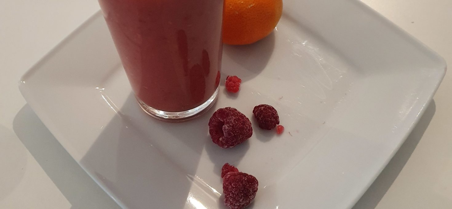 Himbeer Orangen Smoothie - laufendGEMIXT